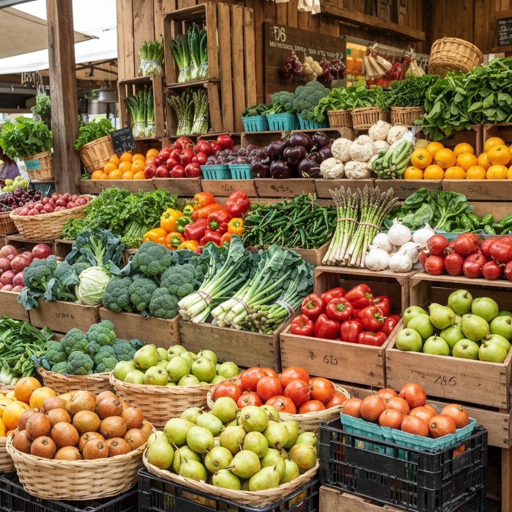Fresh produce and ingredients from local vendors